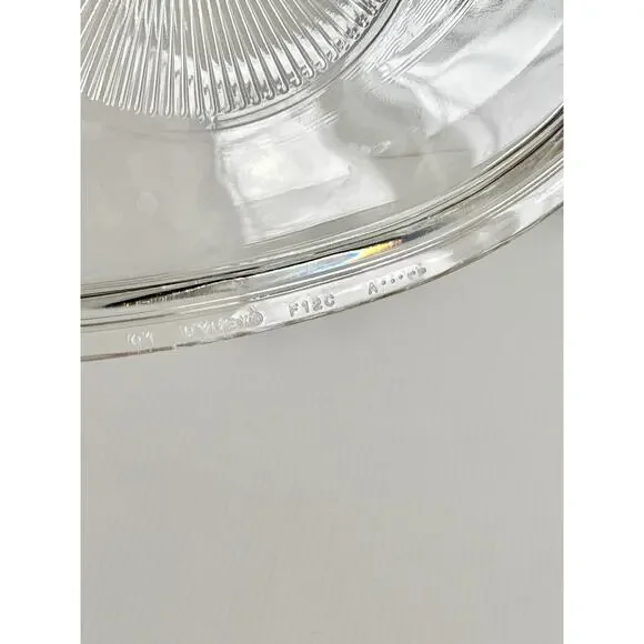 PYREX F12-C A Clear Oval Glass Lid Only Corning Ware 9x7 Inch No Chips Or Cracks - Picture 5 of 5